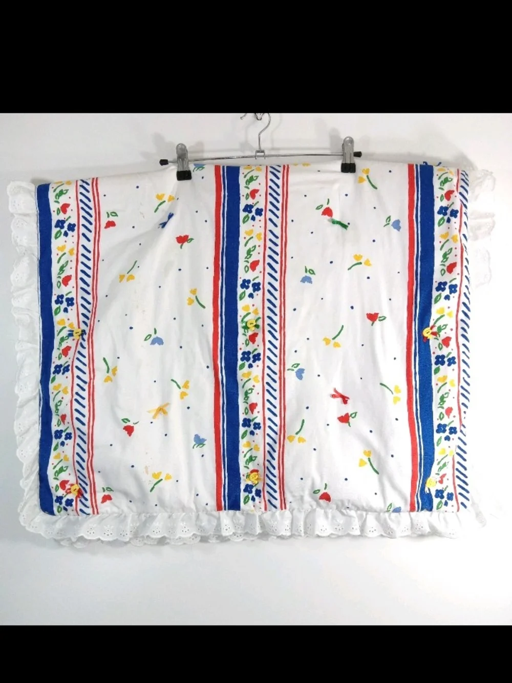Vintage Nursery Quilt Crib Baby Bedding Flowers Bows Ducks